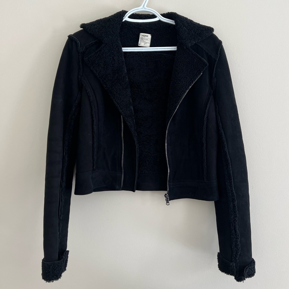 L’AGENCE genuine lambskin shearling jacket
